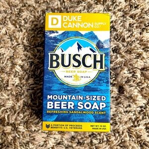 Duke Cannon Supply Co. Busch Beer Soap –Mountain-Sized, Sandalwood Scent (10 oz)